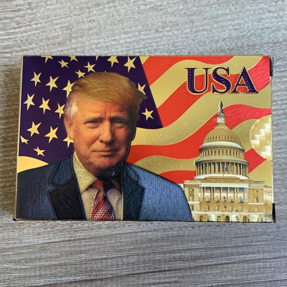 DONALD TRUMP USA Playing Cards Gold Deck Card Collectible DonaldTrump Waterproof